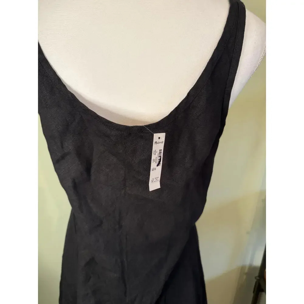 NWT! Madewell Scoopneck Sleeveless Midi Dress in 100% Linen Size 6 - Picture 7 of 9